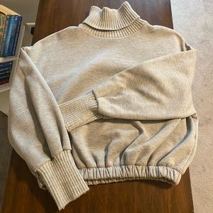 Zara Turtle Neck Crop Sweatshirt